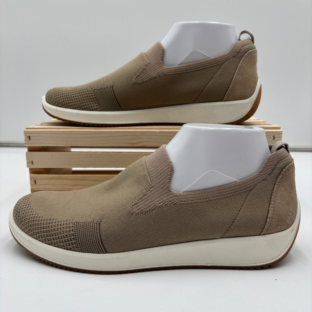 Ara Osaka Knit Slip On Sneakers Taupe‎ Beige High Soft Comfort Shoes